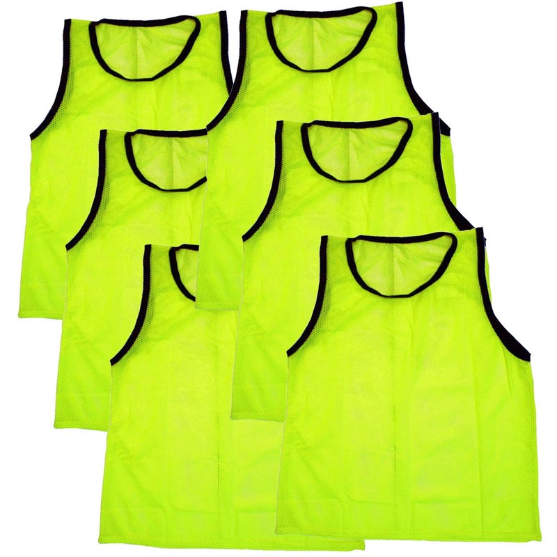 BlueDot Trading Youth Boys Girls Sports Scrimmage Pinnies Training Vest for team practice for Soccer, Lacrosse, and more, Yellow, Quantity 24 Pack - Image 3